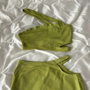 Shein Neon Dress + Skirt Set